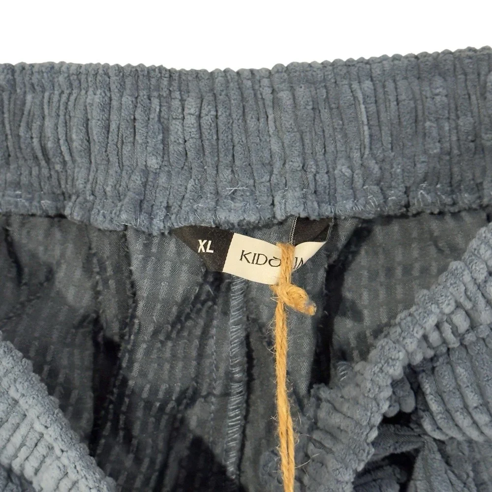 Kidoriman NEW Men's XL Wide Leg Japanese Corduroy Streetwear Baggy Jogger Pants